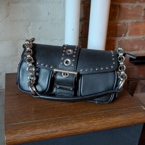 Black studded y2k Shoulder Bag